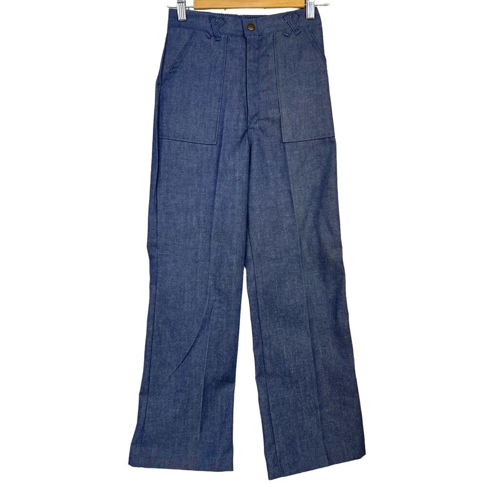 Chatterbox Vintage Bellbottom Jeans Kids Size 14 NEW Deadstock Blue Denim 70s